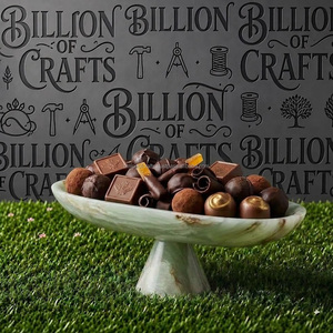 Plato Elevado para Postres Hecho a Mano con Resina, Tazón para Servir Frutas Dulces y Chocolates, Vajilla Decorativa para Mesa de Comedor - Product Image 4