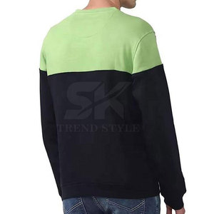 Best Selling Slim Fit Men Split Color Plain Sweatshirts Casual Wear Men Split Color Plain Sweatshirts Comfortable Men Sweatshirt - Product Image 2