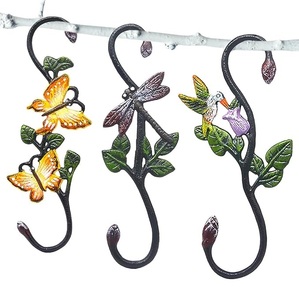 Rustic Thick Solid Steel Farmhouse Style <b>Wall</b> Hook Butterfly Design Handmade Waterproof Eco-Friendly Durable Hanging Garden <b>Bird</b> - Product Image 1