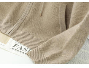 Men's Cotton Fleece Hoodie Casual <b>Zip</b>-<b>up</b> Sweatshirt Regular fit hooded <b>jacket</b> Breathable knitted hoodie - Product Image 3