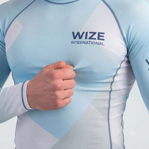 2026 <b>Men's</b> Full Sleeve Breathable Rash Guard <b>Shirts</b> Custom Color Digital Print Spandex/Polyester Fabric Outdoor <b>Compression</b> - Product Image 5