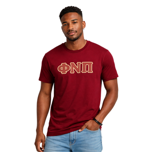 Camiseta de 3 Letras Kappa Alpha Psi Phi Nu Pi, Color Carmesí o Granate, Ropa de Fraternidad Griega con Diseño Clásico, Comodidad y Estilo Premium - Product Image 1