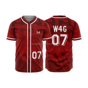 Wear 4 <b>Games</b> Custom Baseball Jersey Shirt Men Full Button Embroidered Streetwear Oversized Baggy Outfit Unisex Hip Hop Clothing - Product Image 3