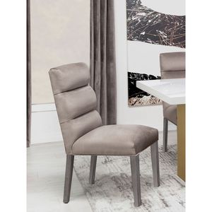 Highmore Set of 2 Ash Velvet <b>Upholstered</b> Dining Side <b>Chairs</b> - Product Image 1