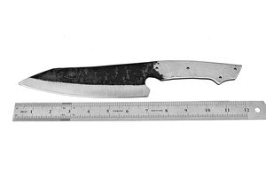 Couteau de Chef en Acier Damas Forgé à la Main, Manche Intégral, Outils Multifonctionnels d'Extérieur, Production OEM Personnalisée - Product Image 3