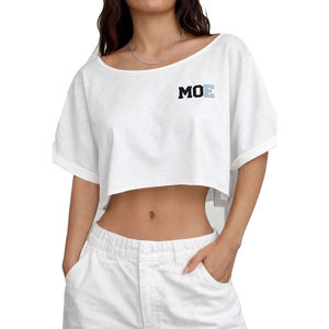 Camiseta corta al por mayor para mujer y niña, de color liso, manga corta, sencilla, para adolescentes, mujeres y hombres. - Product Image 4