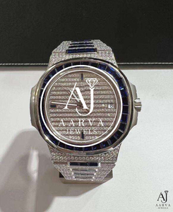 Reloj de Vestir de Lujo para Hombre, Mecánico Automático, de Acero Inoxidable con Moissanita, Movimiento ETA, Cierre Oculto con Botón, Esfera de Cristal de 41 mm - Product Image 2