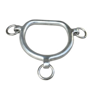 Bocado de acero inoxidable, bocado de aluminio, producto ecuestre, suministros ecuestres, brida de PVC de 5 pulgadas, cabestro negro para caballo, brida roja - Product Image 2