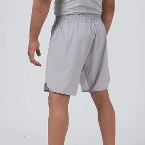 Shorts MMA unisexe gris clair ajustés, extensibles, séchage rapide, respirants, durables, en polyester de haute qualité, pour arts martiaux adultes 2026 - Product Image 3