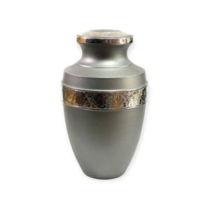 Elegant <b>Red</b> Rose Cremation Urn with Silver Floral Inlay for Elegant Adult Ashes Memorial Storage - Product Image 6