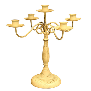 5 Arms Metal Candelabra Candlestick Silver European Elegant Candle Holder for Home Decoration - Product Image 6