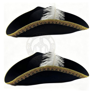 Custom Made Adults Tricorn <b>Hat</b> Structured Crown Elegant Brim Design Comfortable Inner <b>Band</b>-Lightweight Party Character - Product Image 3