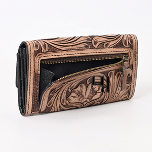 Cartera Trifold de Cuero Vacuno de Grano Completo, Estilo Vintage, Hecha a Mano, con Tarjetero - Product Image 4