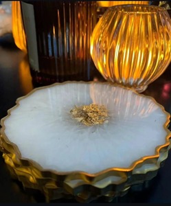 Resin <b>Coasters</b> Handmade with Transparent Finish Natural Look Durable <b>Drink</b> <b>Coasters</b> for Everyday Use Elegant - Product Image 6
