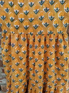Vestido estampado a mano, túnicas indias, Vestido largo de algodón indio - Product Image 6