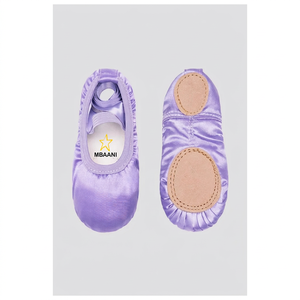 Zapatillas de Ballet Suaves MBAANI con Parte Superior de Satén, Zapatos Planos de Baile para Niñas, Color Morado, Zapatillas de Ballet para Niñas con Parte Superior de Satén - Product Image 4