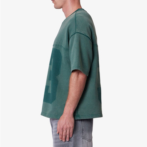 T-shirts pour hommes, coupe ample, col rond, respirants, séchage rapide, écologiques, 180g polyester/coton, grande taille, streetwear - Product Image 2