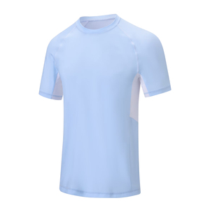<b>Custom</b> Rashguard <b>Compression</b> <b>Shirt</b> Short Sleeve Quick Dry Polyester Spandex Athletic OEM ODM Supplier - Product Image 4