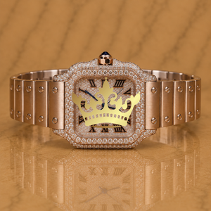 Luxury Classic Square Quartz Stainless Steel Simple Iced Out Diamond Watch for Men VVS Moissanite Roman White Dial Hip Hop Date - Product Image 1