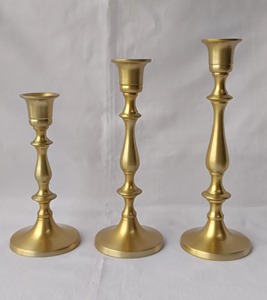 <b>Antique</b> Solid <b>Brass</b> Candle Holder Handcrafted Polished Gold Metal <b>Candlestick</b> Holders For Home Wedding Table Decor - Product Image 4