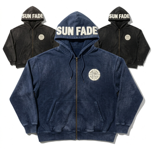 High Street Fade Oversized Vintage Cotton Pullover Gradient Acid Wash Hoodie Plus Size Men's Hoodies Sudaderas - Product Image 4
