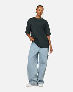 T-shirt noir surdimensionné unisexe OEM ODM, coupe ample, coton doux, logo personnalisé, style streetwear minimaliste - Product Image 4