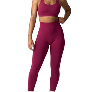 ผู้ผลิตกางเกงโยคะรัดรูปสำหรับผู้หญิงแบบ OEM ODM กางเกงออกกำลังกายไร้ตะเข็บขายส่ง กางเกงฟิตเนสเสริมสะโพก - Product Image 5