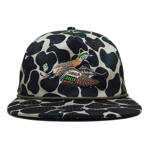Casquette Snapback structurée à 5 panneaux en polyester camouflage avec broderie 2D personnalisée, fabriquée au Vietnam, pour tous, style streetwear classique - Product Image 1