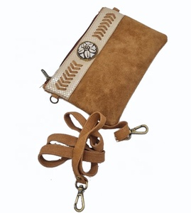 Portefeuille pour femme en cuir véritable de style vintage fait main, élégant, ethnique, court, avec fermeture éclair, imperméable - Product Image 2