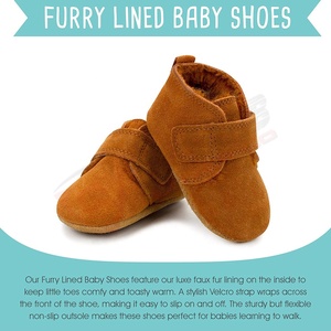 Nouveau-né imperméable-Chaussures pour bébé garçon fille Chaussures antidérapantes-Chaussures pour berceau Chaussures pour bébé premier marcheur en cuir suédé PU - Product Image 2