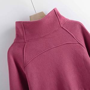 Sudadera de cuello redondo para hombre, corte regular, mezcla de poliéster/algodón, informal, para otoño, color liso, con bolsillo canguro - Product Image 5