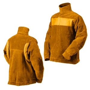 เสื้อแจ็คเก็ตหนังวัวแบบแยกชิ้น ทนความร้อน ป้องกันเปลวไฟ สำหรับงานเชื่อมโลหะ ชุดป้องกันสำหรับงานอุตสาหกรรม เสื้อผ้าป้องกันสำหรับการทำงาน - Product Image 4