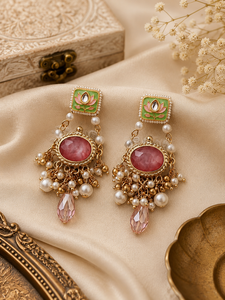 Ethnic <b>Indian</b> Zircon Kundan Tikka <b>Hair</b> Clip with Pearls High Gold Polish Handmade Wedding Party Wear Women <b>Accessories</b> - Product Image 1