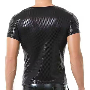 High Quality Genuine Leather Customized Breathable Embroidered Satin Woven Men's Plus Size Casual <b>Shirts</b>-Good Price - Product Image 3