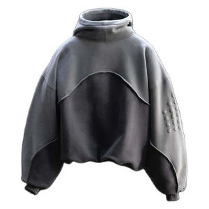 Sweat-shirt à capuche masqué futuriste surdimensionné unisexe en coton 100% pour l'hiver, design personnalisé, streetwear, vente en gros, directement de l'usine - Product Image 6