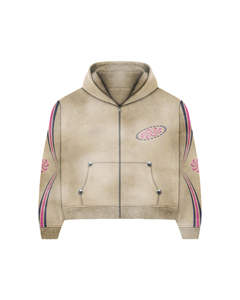 Survêtement homme streetwear personnalisé vintage délavé à l'acide, coupe évasée, avec fermeture éclair, 400 g/m², jambe droite, effet usé - Product Image 3