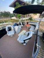 Offre Spéciale OEM disponible arc incliné Sport Look Design 15ft-19ft aluminium Center Console ponton bateau 80HP moteur hors-bord pêche