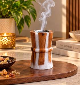 Brûleur à Bakhoor en Résine et Bois de Haute Qualité, Porte-Encens Artistique Fait Main, Personnalisable, Luxe, Intérieurs Traditionnels - Product Image 3