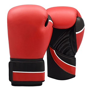 Gants de boxe pour le kick-boxing et le Muay Thai, gants d'entraînement professionnels avec fermeture à boucle et crochet, % cuir véritable - Product Image 4
