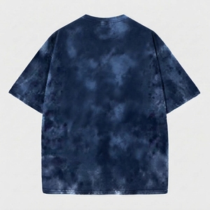 T-shirt décontracté surdimensionné pour homme en coton délavé personnalisé, à manches courtes, avec tissu satiné respirant à séchage rapide - Product Image 2