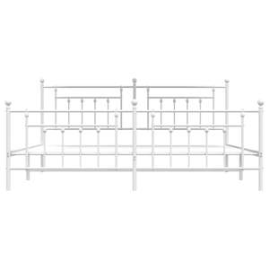 Cadre de lit en acier blanc thermolaqué de 76,0 x 80,0 pouces, lits métalliques industriels - Product Image 6