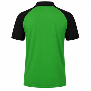 เสื้อโปโลแร็กแลนสีเขียวและสีดำสำหรับผู้ชายแบบกำหนดเองพร้อมโลโก้ เสื้อโปโลสำหรับเล่นกอล์ฟที่ระบายอากาศได้ดี ชุดยูนิฟอร์มสำหรับองค์กร เสื้อยืดลำลองสำหรับทำงาน - Product Image 3