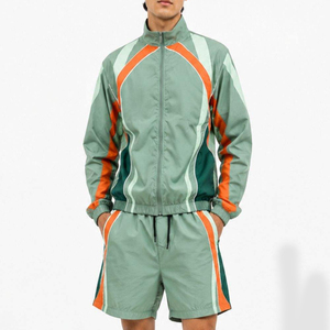 Latest Design Color Blocking Windbreaker <b>Shorts</b> <b>Set</b> For Men Personalized Logo Windbreaker <b>Shorts</b> <b>Set</b> In Bulk Quantity - Product Image 3