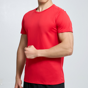 Blank Summer Bright Color Running Fitness Men Athletic Casual Custom logo <b>Polyester</b> <b>Tshirts</b> - Product Image 3