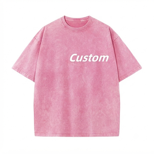 T-shirts décontractés à épaules tombantes pour hommes, personnalisables, surdimensionnés, col rond, imprimés en sérigraphie, 100% coton jersey 220g, écologiques, vierges - Product Image 2