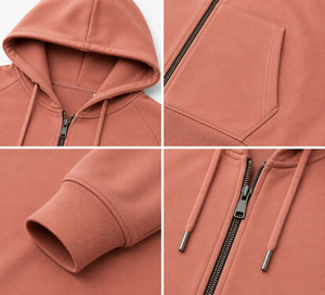 Mens <b>zip</b> <b>hooded</b> outerwear offering durable comfort soft texture and easy movement for everyday casual streetwear styling - Product Image 5