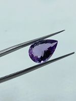 Pierre précieuse améthyste violette naturelle, pierre brute, taille poire, 4,06 carats, 10x11MM, R.K. GEMS & JEWELLERY pour la fabrication de bijoux
