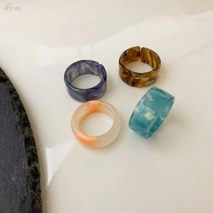 Hot Selling Trendy Transparent Cute Resin Acrylic Finger <b>Rings</b> for Women by blossom <b>craft</b> india - Product Image 5