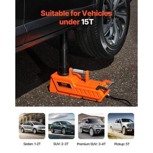 Martinetto Elettrico a Forbice Regolabile da 15 Tonnellate/33.000 Libbre per Auto, 12V a Doppia Alimentazione, Alta Capacità di Carico 5T per Cambio Pneumatici - Product Image 2