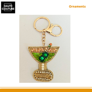 Oferta Increíble, Superventas, Hecho en India, Tamaño 5.5 x 5.5 cm, Decoración para el Hogar, Adornos Colgantes Festivos - Llavero con Forma de Copa de Vino - Product Image 2